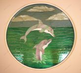 Витраж дельфины фото